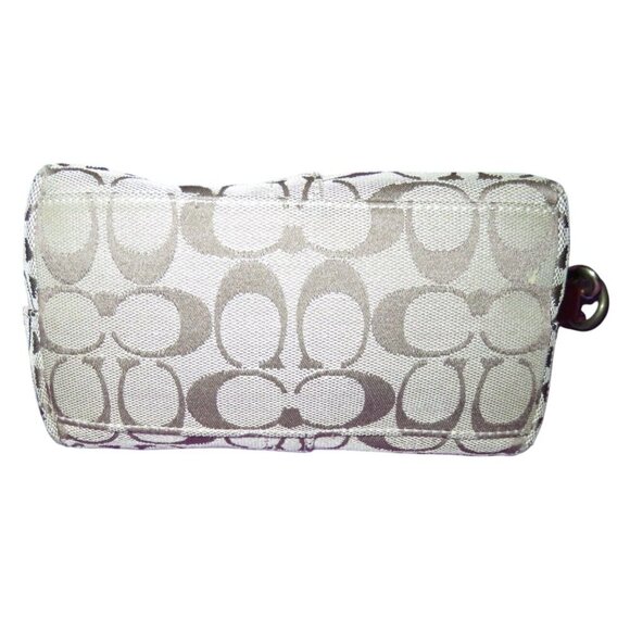 Coach 2008 Legacy Cursive Creed Limited Edition Canvas Leather Pink Stripe Demi - Picture 5 of 13